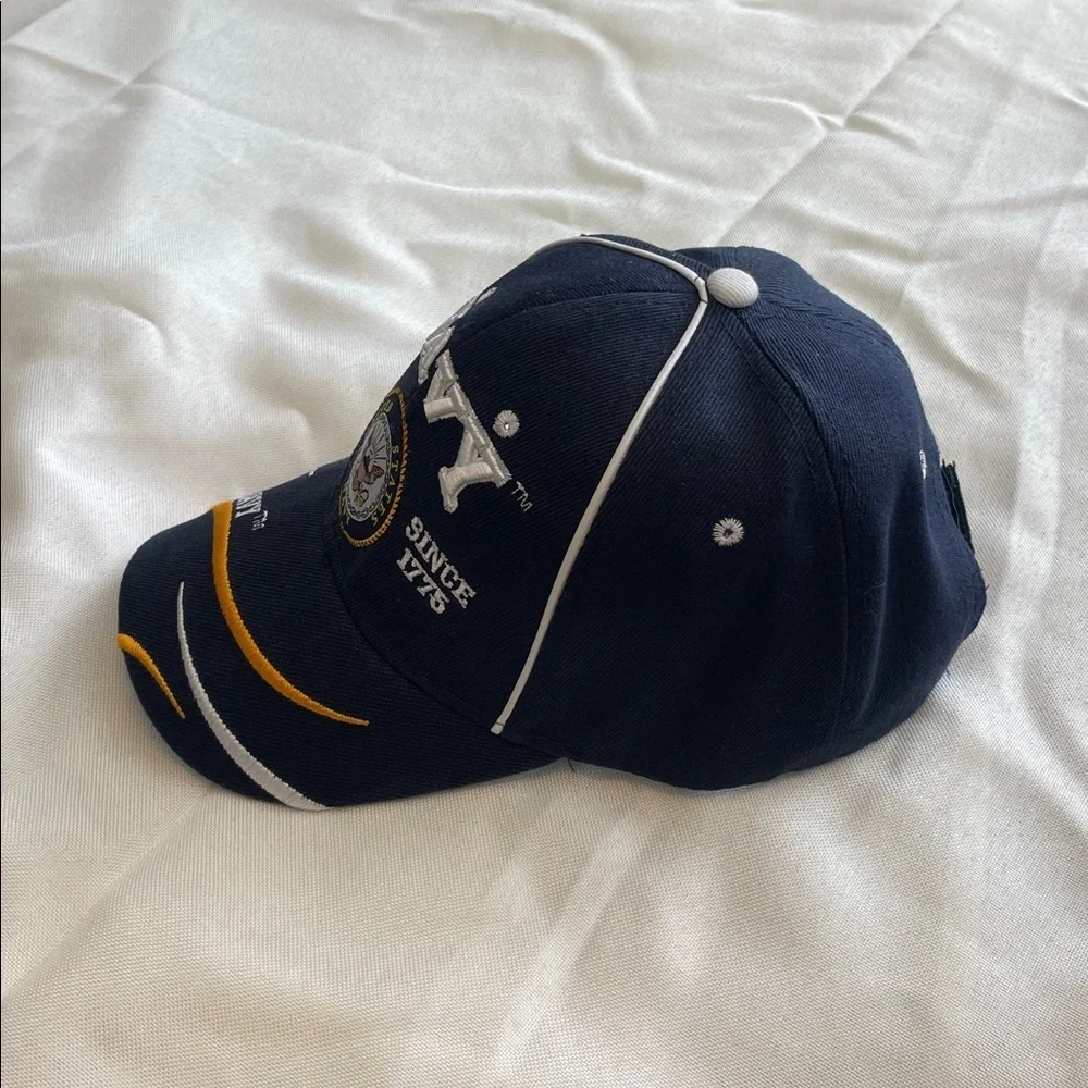 Navy Embroidered Cap